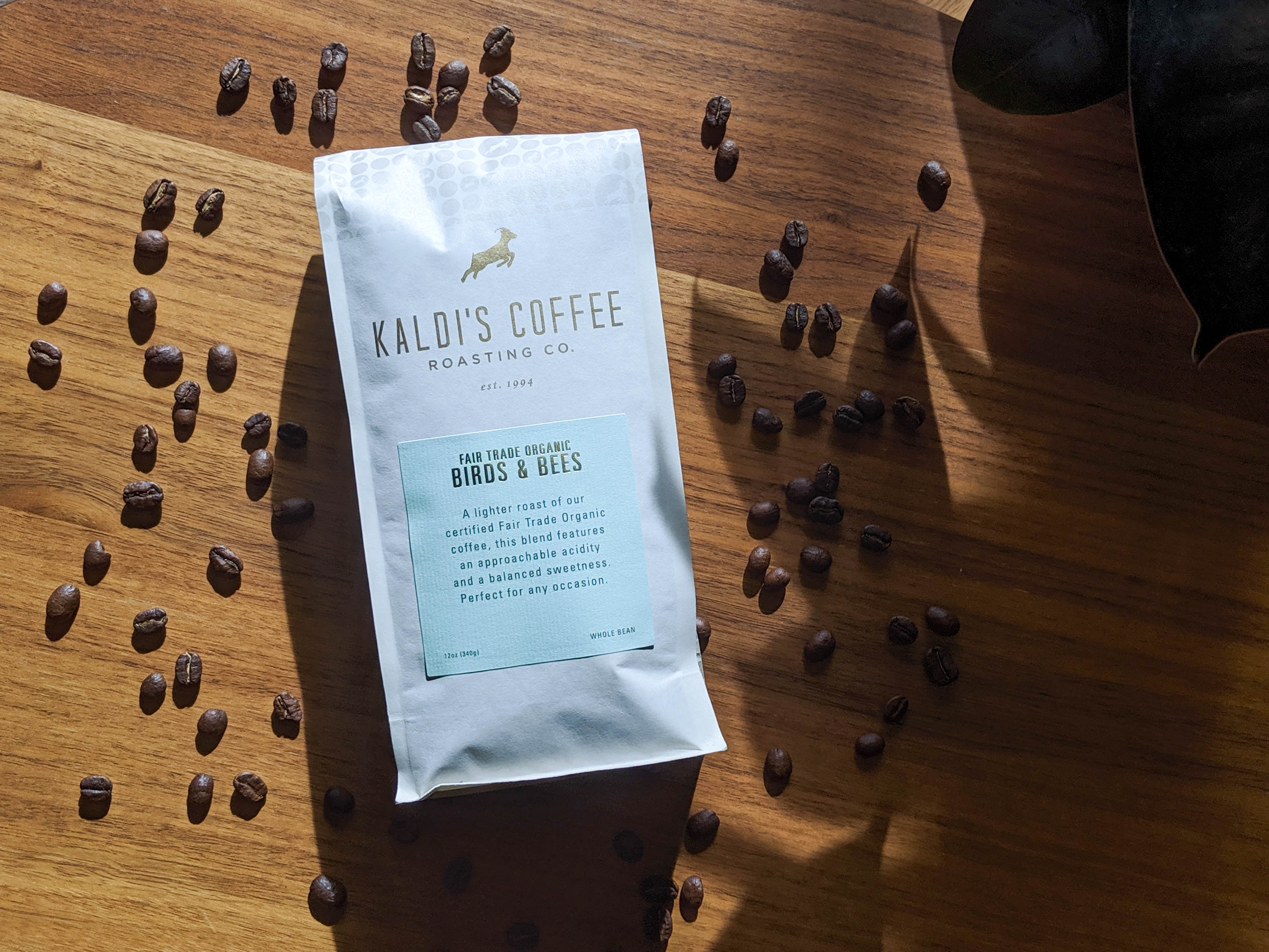 A 12oz bag of Fair Trade Organic Birds and Bees