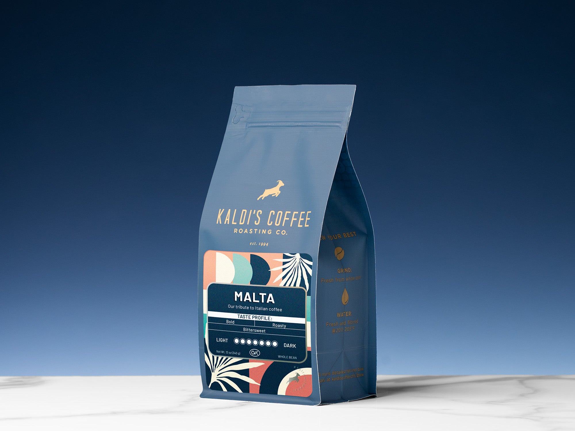 12oz bag of Malta coffee blend