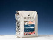 A 2lb bag of 700 blend sits on a marble countertop