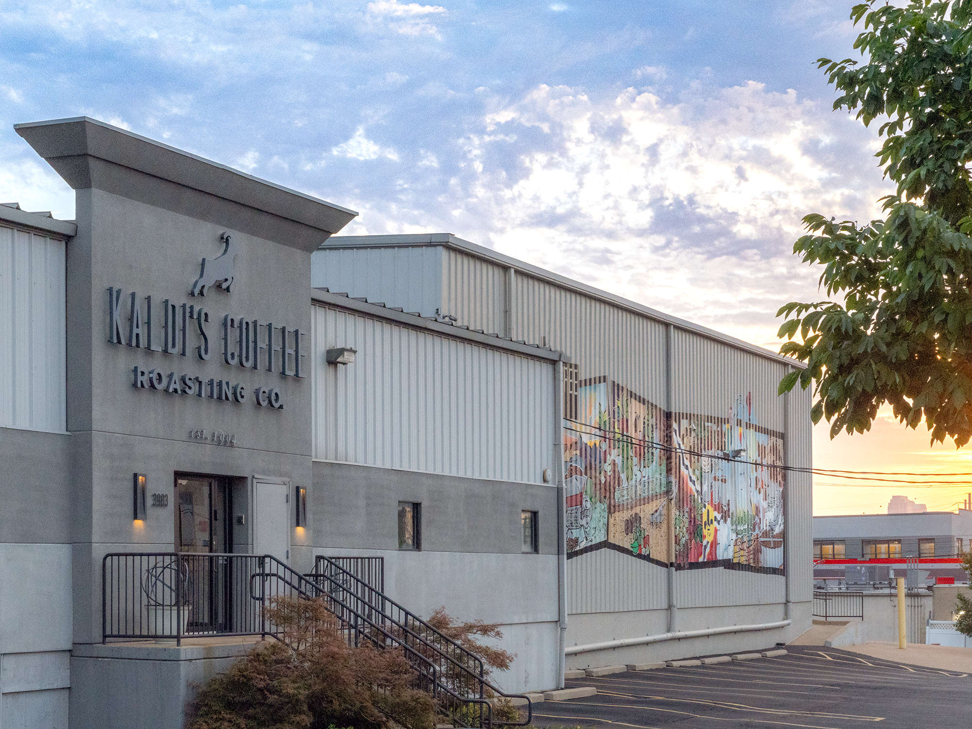 Outside of the Kaldi's Coffee roastery